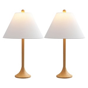 JONATHAN Y Albie 25" Modern Coastal Iron Column LED Table Lamp - 1 of 4