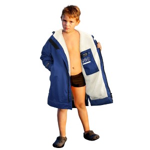 Catalonia Swim Parka for Kids Teens, Lightweight Waterproof Windproof Swim Jacket, Fleece-Lined Warm Changing Coat for Swim Lessons, Beach - 1 of 4