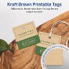 Avery Printable Square Tags with Sure Feed Technology, 1-1/2" x 1-1/2", Kraft Brown Cardstock, Print-to-the-Edge, Laser/Inkjet, 200 Total - 2 of 4