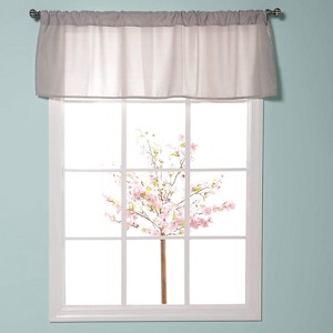Everyday Kids Light Gray 60x15” Window Valance for Toddler, Baby, Teen Boys & Girls Bedrooms — Soft Grey Window Décor - 1 of 4