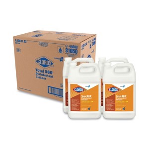 Clorox Total 360 Disinfectant Cleaner, 128 oz Bottle, 4/Carton - 1 of 4