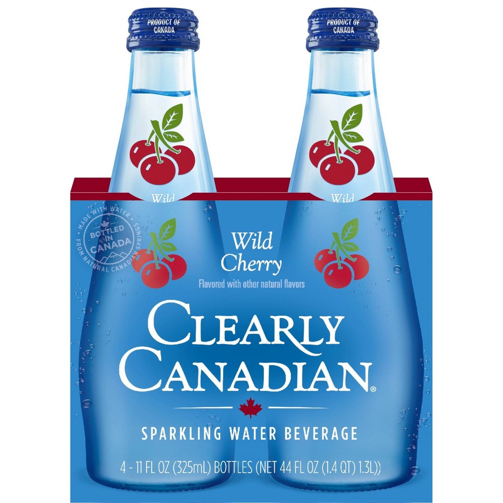 Cleary Canadian Wild Cherry Sparkling Water Beverage - 4pk/11 fl oz Bottles