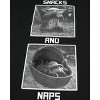 Seven Times Six Star Wars The Mandalorian The Child Photo Album Snacks Naps Juniors Shirt Black - 3 of 4