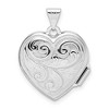 Black Bow Jewelry Sterling Silver 18mm Reversible Scrolled Heart Locket - 3 of 4