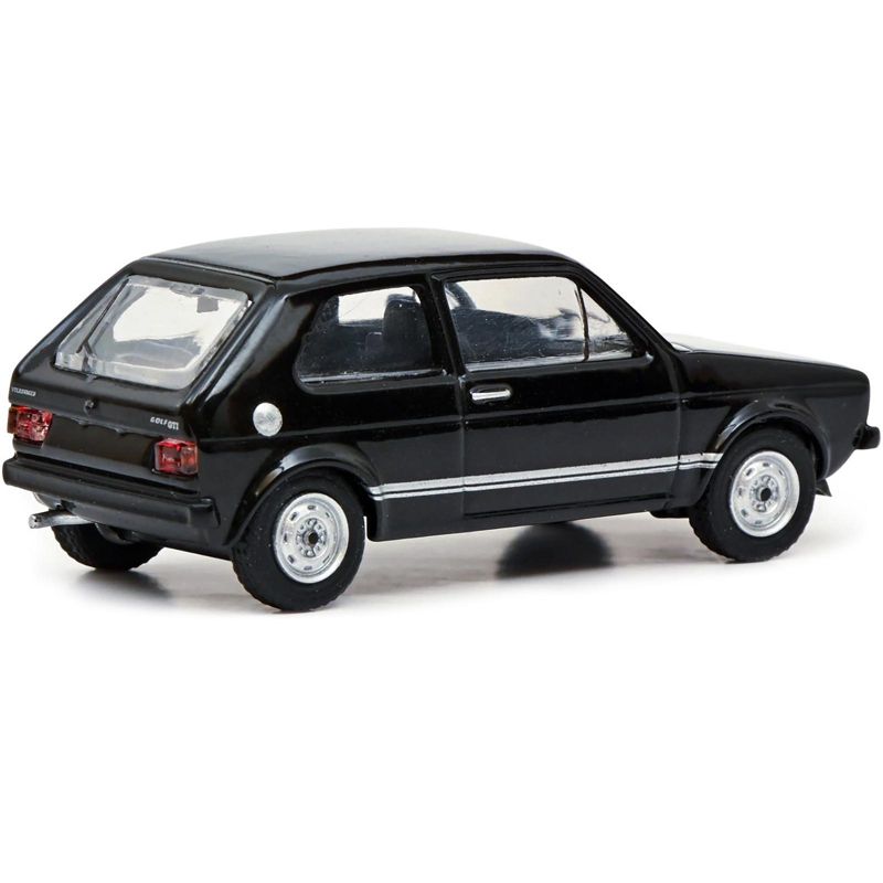 Volkswagen Golf GTI Black with Silver Stripes 1/64 Diecast Model Car by Schuco, 2 of 4
