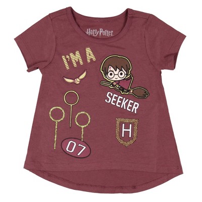 Seven Times Six Harry Potter Toddler Kids I'm A Seeker Quidditch T-Shirt Tee Grey