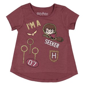 Seven Times Six Harry Potter Toddler Kids I'm A Seeker Quidditch T-Shirt Tee Grey - 1 of 3
