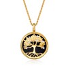 Ross-Simons Black Onyx Tree Of Life Pendant in 14kt Yellow Gold Size 0.88 - 3 of 4