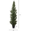 Gulches 6FT Artificial Cypress Tree - UV-Resistant Realistic Topiary Plant with Detachable Packaging, Easy-Clean Potted Decor - 2 of 4