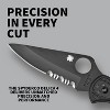 Spyderco Delica 4 Lightweight Folding Knife with 2.90" Saber-Ground Black CombinationEdge Blade | Superior Cutting Performance with FRN Handle, Black - 3 of 4