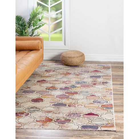 Unique Loom Deepa Static Trellis Trellis Indoor Woven Fringe Area Rug - image 1 of 4