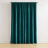 38"x34" Lush Decor Glam Pleated Velvet Light Filtering Window Curtain Panels Blue Pair - 4 of 4