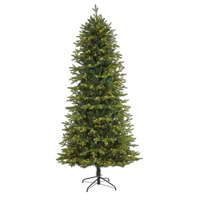 Nearly Natural 8’ Belgium Fir “Natural Look” Prelit LED Artificial Christmas Tree