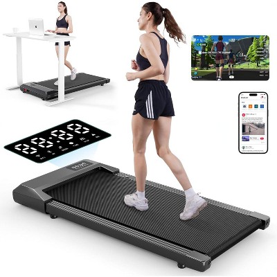 Deerrun Walking Pad Treadmill, 2.2HorsPower 80Cm Belt Long Treadmills for Home, 2 in 1 Portable Under Desk Treadmill