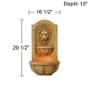 John Timberland Lion Head Rustic 2 Tier Outdoor Wall Water Fountain with LED Light 29 1/2" for Yard Garden Patio Home Deck Porch Exterior Balcony - 4 of 4