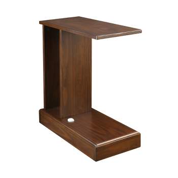 Monroe C Table with Concealed Drawer Mocha Brown - Flora Home