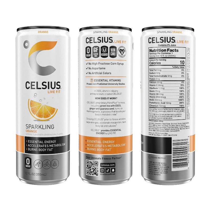 Celsius Variety Pack Energy Drink - 12pk/12 fl oz Cans, 4 of 7