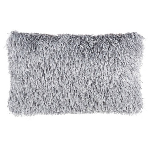 Gray 2025 shag pillow