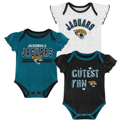 NFL Jacksonville Jaguars Baby Girls' Bodysuit Set 3pk - 18M