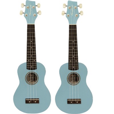 Sawtooth Basswood Soprano Ukulele, Daphne Blue | 2 PACK