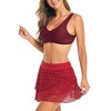 Women's V Neck Twist Front Bikini Top Push Up Padded Swim Top - 2 of 4