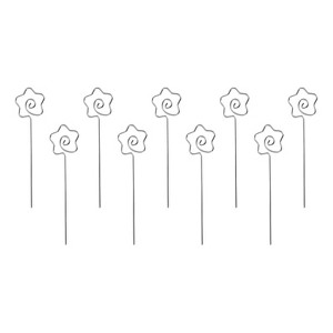 Unique Bargains Reusable Drink Appetizer Stainless Steel Star Head Cocktail Picks 5.12" 9 Pcs - 1 of 4