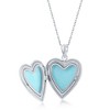 Bella Silver Sterling Silver, "I Love You To The Moon & Back" Heart Locket  - Silver - 3 of 4