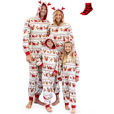 PATPAT Christmas Family Matching Pajama Sets Includes Christmas Socks - Perfect for Family Photos & Holiday Celebrations