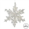Vickerman Clear Snowflake Silver Glitter Christmas Ornament - 3 of 3
