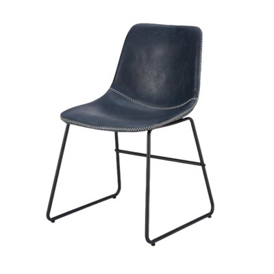 Infurnic Accent Chairs, Modern Chairs Set with Sturdy Legs, for Kitchen and Dining Room, Blue, 22"*20.5"*33.9"