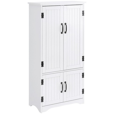 HOMCOM 2-Door Free Standing Storage Cabinet with Bottom Shelf