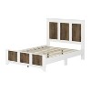 NicBex Farmhouse Wooden Full/Queen Platform Bed Frame with High Headboard and Footboard,Solid Wood Slats Support,No Box Spring Needed,Easy Assembly - 3 of 4