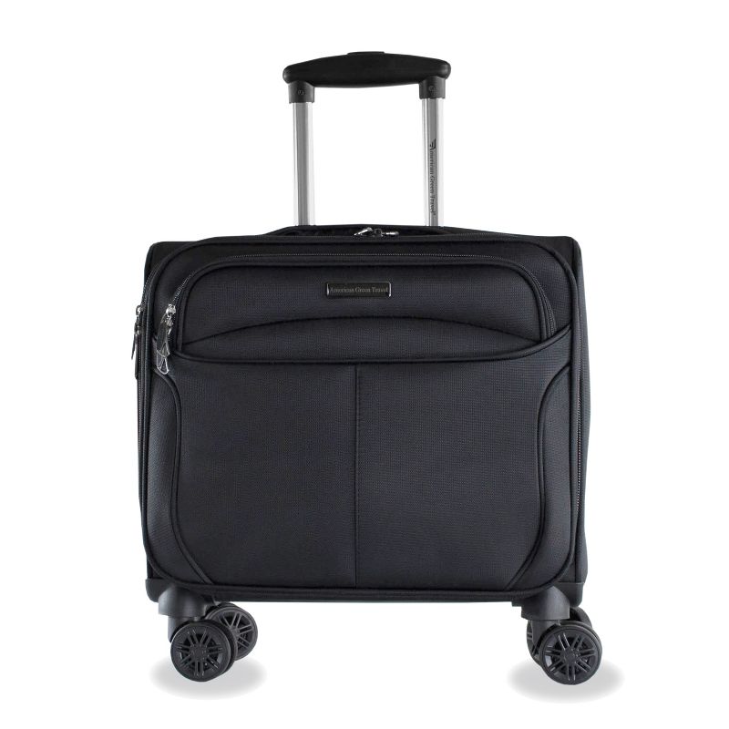 American Green Travel Madison Carry-On Spinner Briefcase Laptop Bags Black, 1 of 11