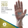 Dynarex 2613 SafeTouch Vinyl Exam Glove Powder Free Large (5 Boxes of 100) - 2 of 2