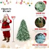 Blue-Green Artificial Christmas Tree with PE/PVC Mixed Branches, Fireproof PVC Material, Hinged Foldable Design with Sturdy Pole and Base - 2 of 4