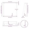 vidaXL Dining Table Legs - U-Shaped Steel, Black, Adjustable Height - 3 of 4