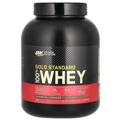 Photo 1 of Optimum Nutrition Gold Standard 100% Whey, Extreme Milk Chocolate, 5.01 lb (2.27 kg) best by 03 2025