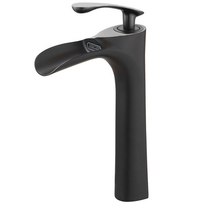 BWE Waterfall Single Hole Single Handle Bathroom Vessel Sink Faucet With Drain Assembly