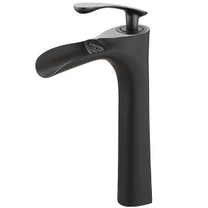 BWE Waterfall Single Hole Single Handle Bathroom Vessel Sink Faucet With Drain Assembly - 1 of 4