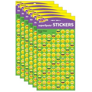 TREND Emoji Cheer superSpots® Stickers, 800 Per Pack, 6 Packs - 1 of 4