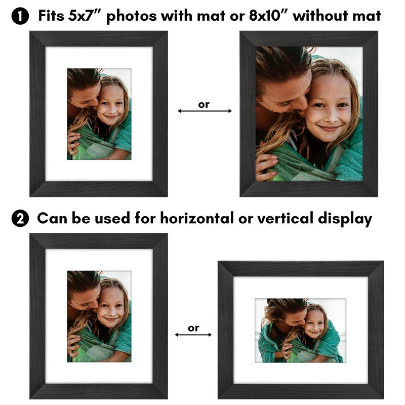 Americanflat Wide Molding Picture Frame with Mat, 4 of 8