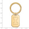 Black Bow Jewelry 14k Yellow Gold Plated Sterling Silver Illinois Fighting Illini NCAA Key Chain - 2 of 3