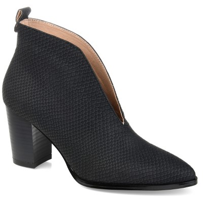 Journee Collection Womens Bellamy Pull On Stacked Heel Booties