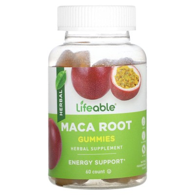 Lifeable Maca Root Extract 50mg Gummies- Great Tasting Natural Flavor Gummy Supplement - Gluten Free, Vegan, Vegetarian, GMO-Free Chewable - for