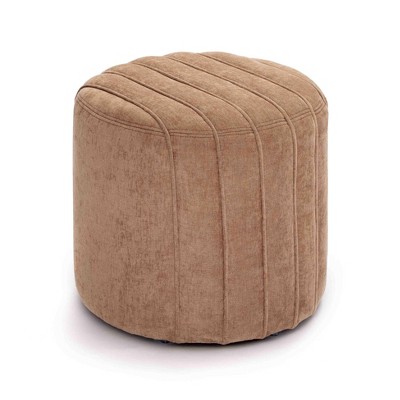 TOV Furniture Pouch Chenille Upholstered Round Ottoman
