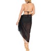 LA LEELA Women's Swimwear Sarong Wrap Cover up Wraps One Size Ebony Polka Dots - 4 of 4