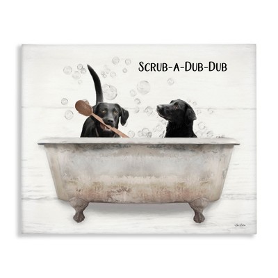 Stupell Industries Scrub a Dub Quote Family Pet Dog Bath