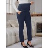 INSPIRE CHIC Women's Maternity Pants for Work Over the Belly High Waisted Office Pregnancy Trousers with Pockets - 3 of 4