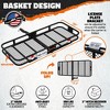 Mockins Cargo Carrier Hitch Mount Basket 60"x20"x6" Basket, 16 Cubic-ft Bag, Black - 2 of 4