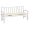 vidaXL - Cream White Garden Bench Cushion, Outdoor Seat Cushion, Comfortable Oxford Fabric Cushion, Hollow Fiber Filling, 59.1"x19.7"x2.8" - 3 of 4